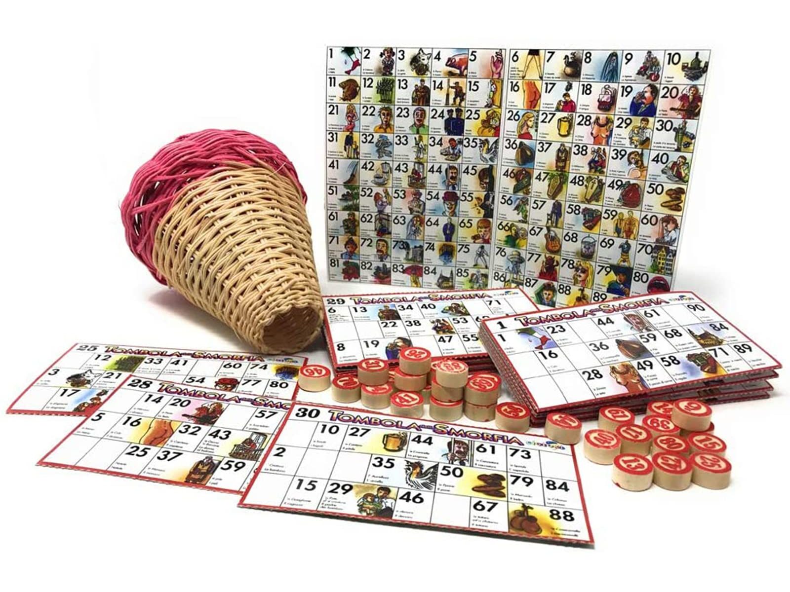 napolitaanse tombola bingo set met nummers en kaarten